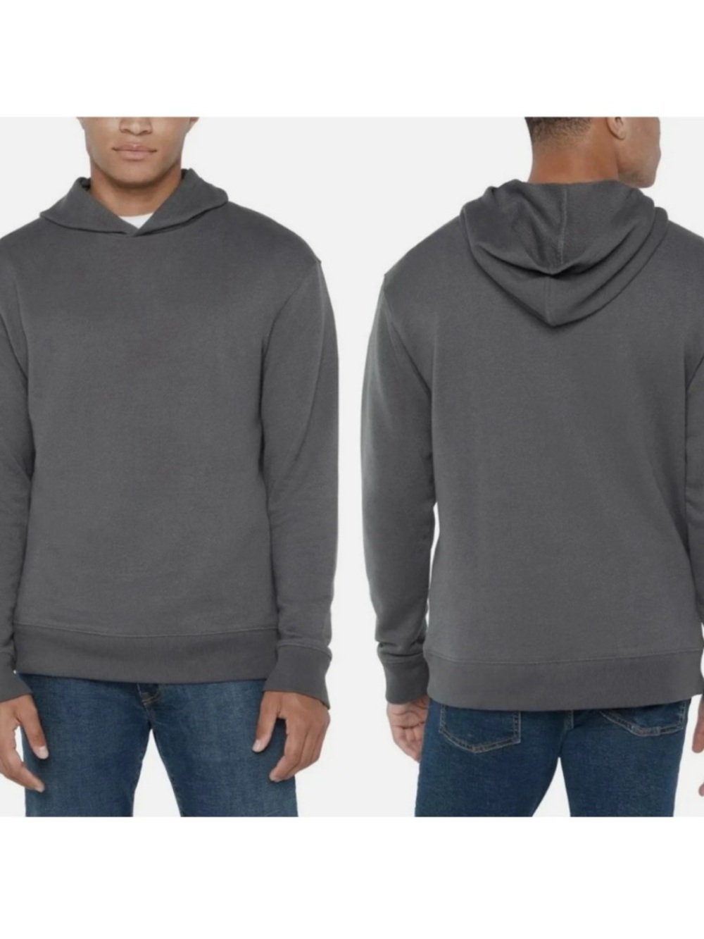 Men's Gap Dark Gray textured Pullover Hoodie -. Size Large. NWT.